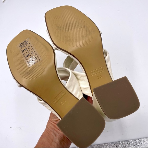 NEW Everlane Cream‎ Italian Leather Day Twist Heel in Size 8.5
